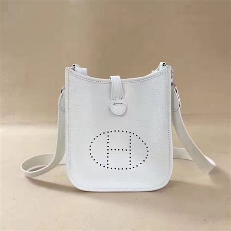 hermes mini evelyne white|hermes mini evelyne strap length.